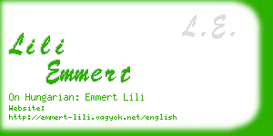 lili emmert business card